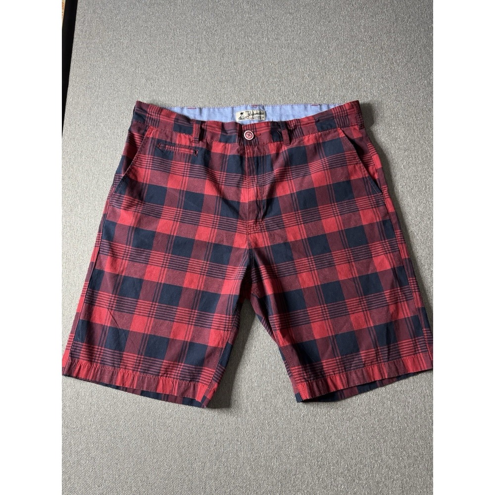 Original Islandia Clothing Co. Men's Shorts Size 38 Buffalo Red, Black Plaid